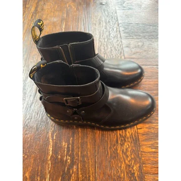 DR. MARTENS JAIMES LEATHER HARNESS CHELSEA BOOTS, SIZE 10 MEN  / 11 WOMEN NWOB - Picture 4 of 5